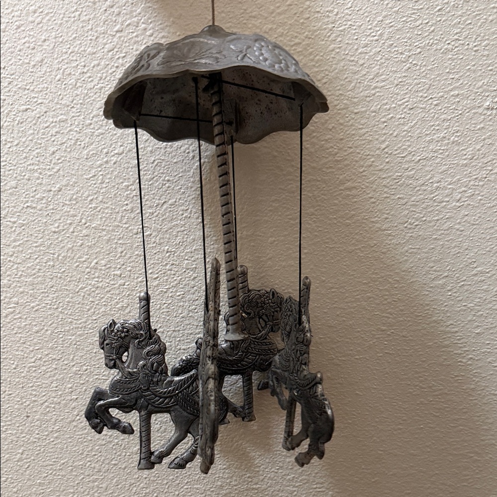 Silver Carousel Wind Chime